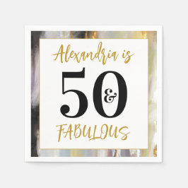 50:e födelsedagen 50 och Fabulous Personlig Party Pappersservett