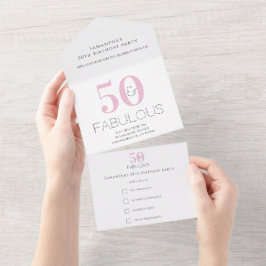 50:e födelsedagen 50 och Fabulous Rosa Party