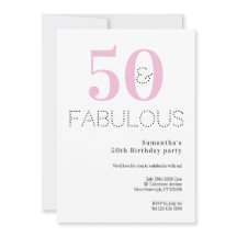 50:e födelsedagen 50 och Fabulous Rosa Party