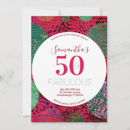 50:e födelsedagen 50 och Fabulous Unique Party Inbjudningar