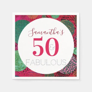 50:e födelsedagen 50 och Fabulous Unique Party Pappersservett