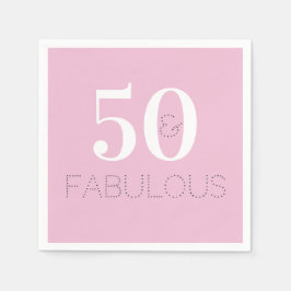 50:e födelsedagen 50 och fantastisk Födelsedagsfes Pappersservett