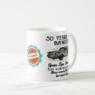 50:e födelsedagen 50 Personlig Funny Vintage bil Kaffemugg