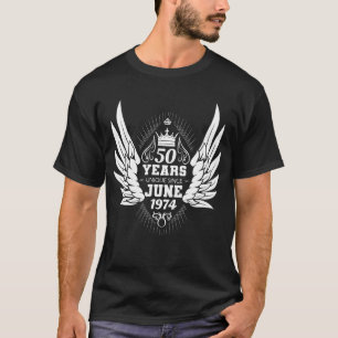 50:e födelsedagen Angel Vingar juni 1974 T Shirt