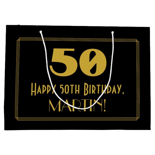 50:e födelsedagen — Art Deco Inspired Titta "50" & (Baksidan)