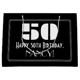 50:e födelsedagen ~ Art Deco Inspired Titta "50" +