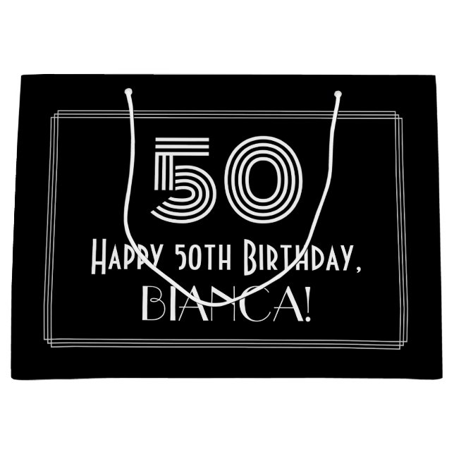 50:e födelsedagen — Art Deco Inspired Titta "50" & (Framsidan)