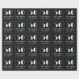 50:e födelsedagen - Art Deco Inspired Titta "50",  Presentpapper