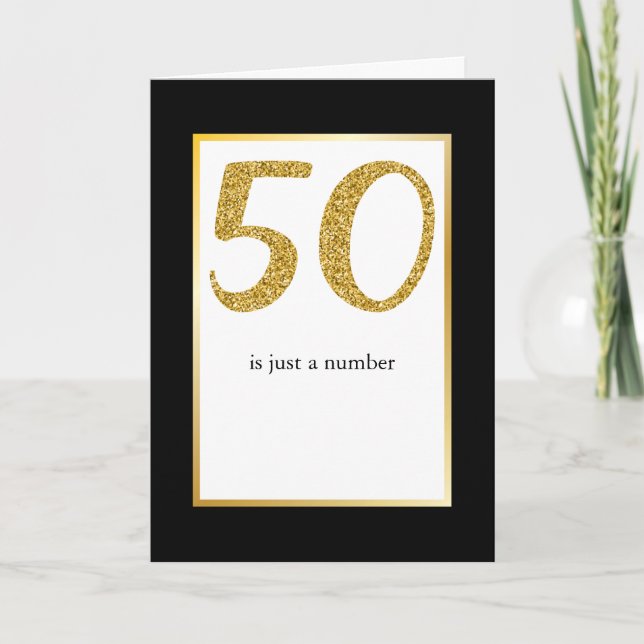 50:e födelsedagen Bara ett nummer roligt joke Humo Kort (Framsida)