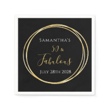 50:e födelsedagen Black Guld Födelsedagsfest