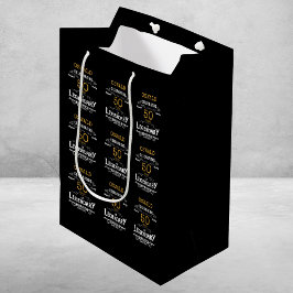 50:e födelsedagen Black Guld Legendary Retro