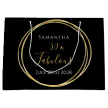 50:e födelsedagen Black Guld Personlig