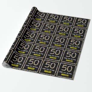 50:e födelsedagen: Blommigt Flowers Number, eget n Presentpapper