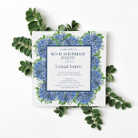 50:e födelsedagen Blue Hydrangeas Watercolor Party Inbjudningar<br><div class="desc">Blått Hydrangeas Watercolor Party Bjuder 50:e födelsedag Blått Hantfärgsbjudande är en vacker vattenfärg med blå hydrangeas och grönt. Du kan anpassa genom att välja "Anpassa den här mallen" eller om du vill anpassa designen ytterligare väljer du "Redigera med Design verktyg". Kontakta mig om du behöver matchande artiklar.</div>