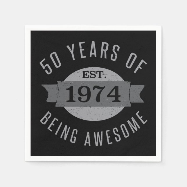 50:e födelsedagen Fantastisk 1974 Pappersservett (Framsidan)