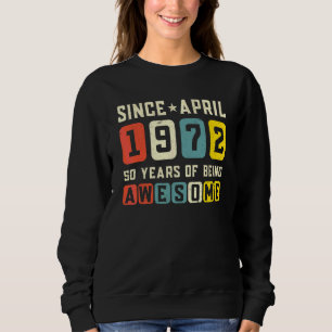 50:e födelsedagen Fantastisk sedan april 1972 Vint T Shirt