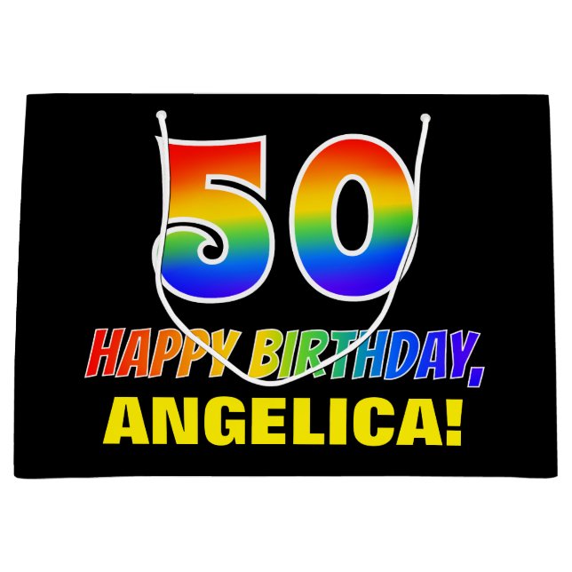 50:e födelsedagen: Fet, Roligt, Simple, Regnbåge 5 (Framsidan)