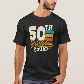 50:e födelsedagen för fyrkantig grupp - 50 år gamm t shirt