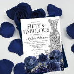 50:e födelsedagen för silver-flottan och Fabulous Inbjudningar<br><div class="desc">Silver Dress Navy Flowers 50 och Fabulous 50:e inbjudan till Dam födelsedagsfest Se matchande samling i Niche and Nest Store,  tack</div>