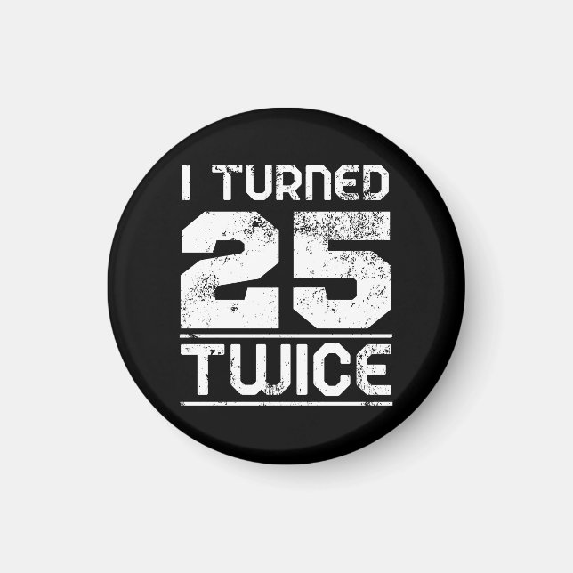 50:e födelsedagen Funny Magnet (Framsidan)