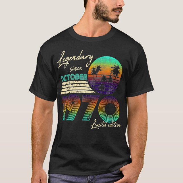 50:e födelsedagen Gift Manar 50 Legendary sedan ok T Shirt (Framsida)