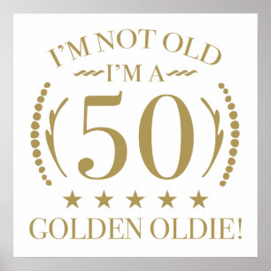 50:e födelsedagen Golden Oldie Poster