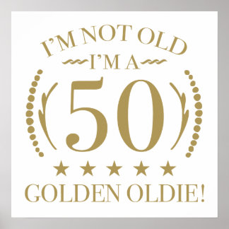 50:e födelsedagen Golden Oldie Poster