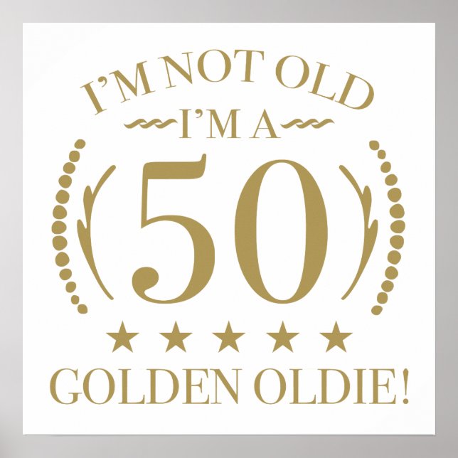 50:e födelsedagen Golden Oldie Poster (Framsidan)