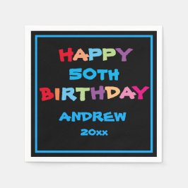 50:e födelsedagen Grattis på födelsedagen Anpassni Pappersservett