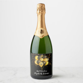 50:e födelsedagen Guld och svarta konfetti och bal