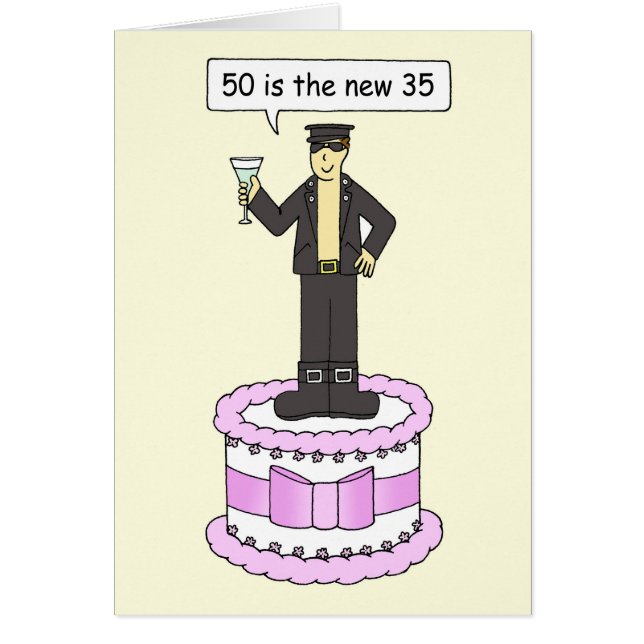 50:e födelsedagen Humor för Gay Male Hälsningskort (Framsidan)