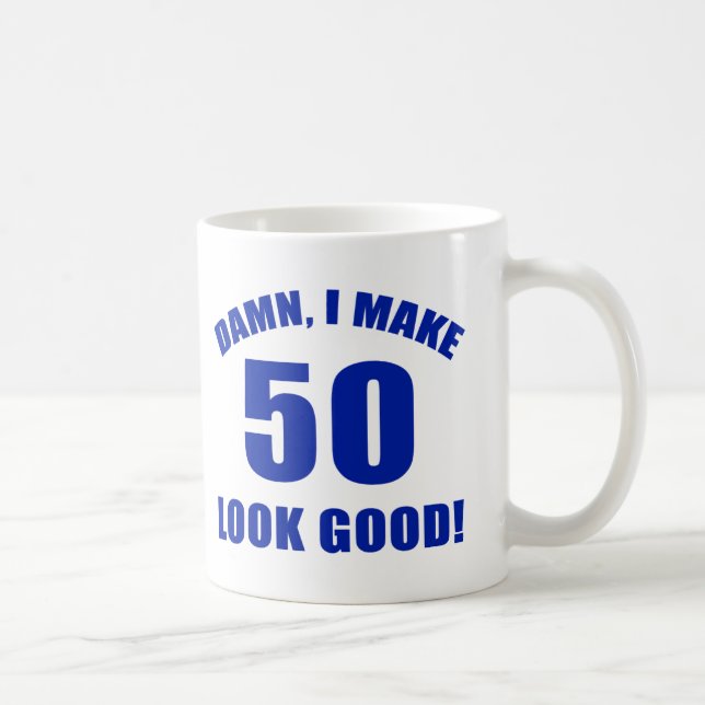 50:e födelsedagen Humor Kaffemugg (Höger)