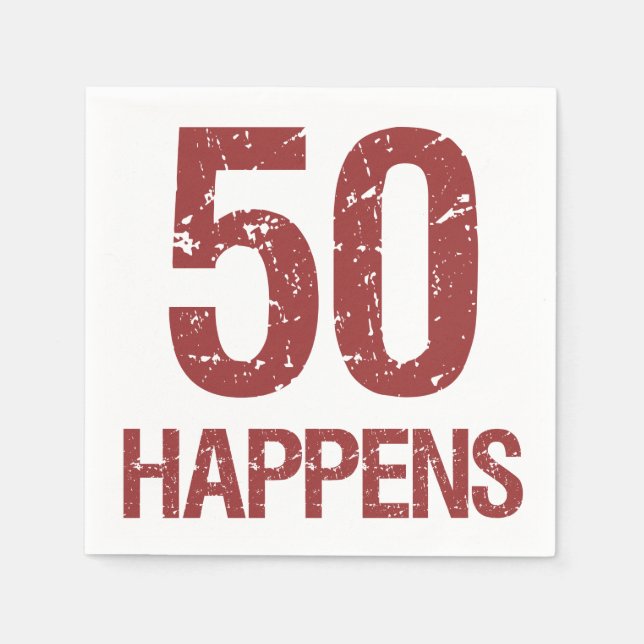 50:e födelsedagen Humor Pappersservett (Framsidan)