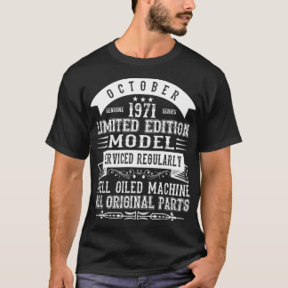 50:e födelsedagen i oktober 1971 t shirt
