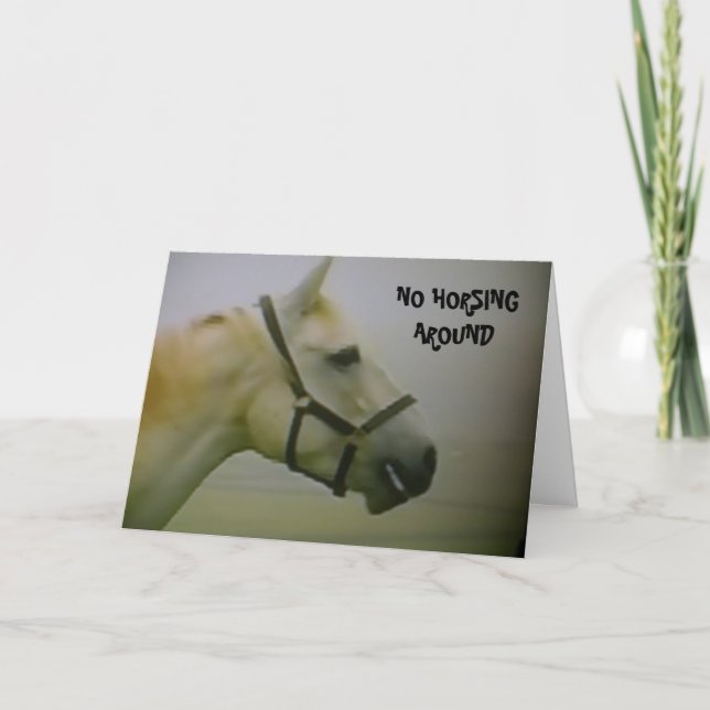 "50:e FÖDELSEDAGEN" INGEN HORSING RUNT Kort (Framsida)