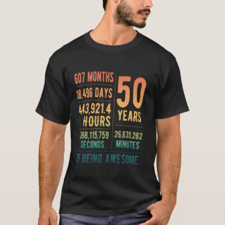 50:e födelsedagen Manar & Women Funny 50 år gammal T Shirt