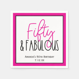 50:e födelsedagen med Anpassningsbar Pappersservett