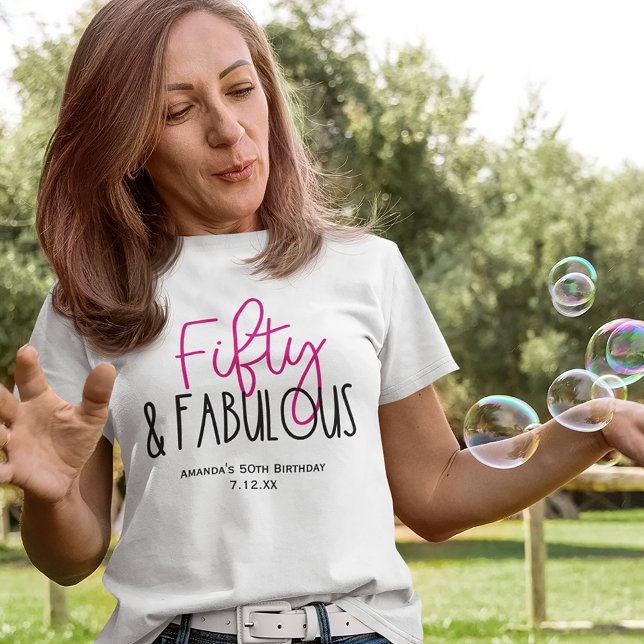 50:e födelsedagen med Anpassningsbar T Shirt (Skapare uppladdad)