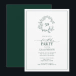 50:e födelsedagen Modern Emerald Grönt Leafy Vapen Inbjudningar<br><div class="desc">Välkommen till ert 500-årsjubileum! Men oroa dig inte, det är inte dags att sakta ner ännu. Skicka ut den här elegantens 50:e födelsedagsinbjudan till Modern Emerald Grönt Leafy Vapensköld och tala om för alla att du är redo till party i stil. Dessa inbjudningar har en hand plockade-lövning som helt omger...</div>