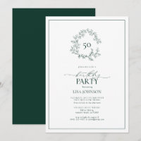50:e födelsedagen Modern Emerald Grönt Leafy Vapen