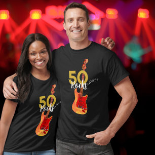 50:e födelsedagen Rock and roll Guitar T Shirt