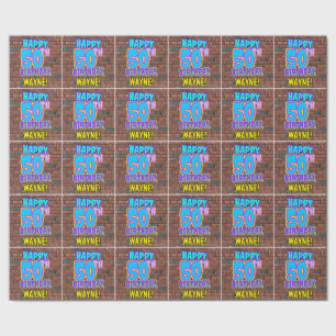 50:e födelsedagen: Roligt, Urban Graffiti Inspired Presentpapper