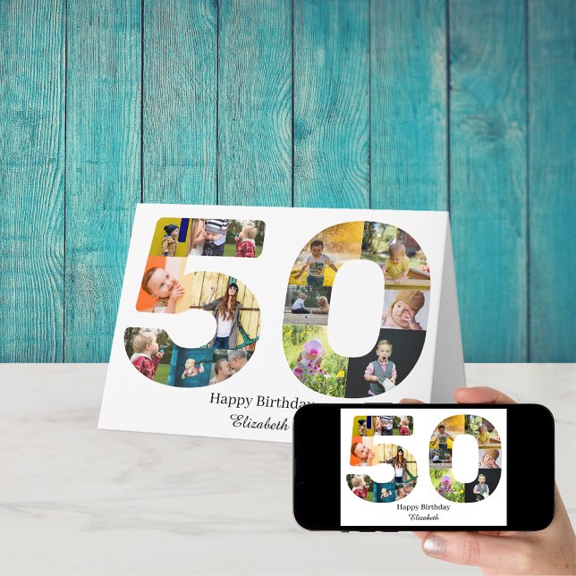 50:e födelsedagen Skapa din egen multifoto-Anpassn Kort (Skapare uppladdad)