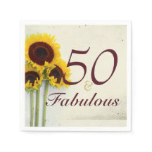 50:e födelsedagen: Solrossen Rustic party