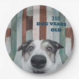 50:e födelsedagen - strimlad Hund - Papper plåt
