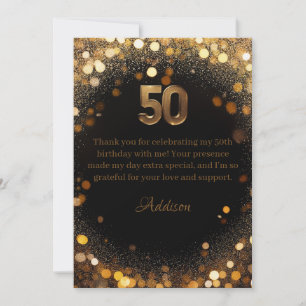 50:e födelsedagen - tack för ditt kort för elegant