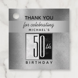 50:e födelsedagen Tack Gåvor Etiketter
