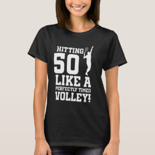 50:e födelsedagen tennis 50 år Gamla tennis Player T Shirt