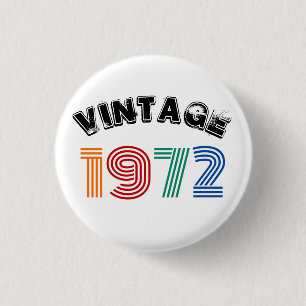 50:e födelsedagen Vintage 1972 Knapp