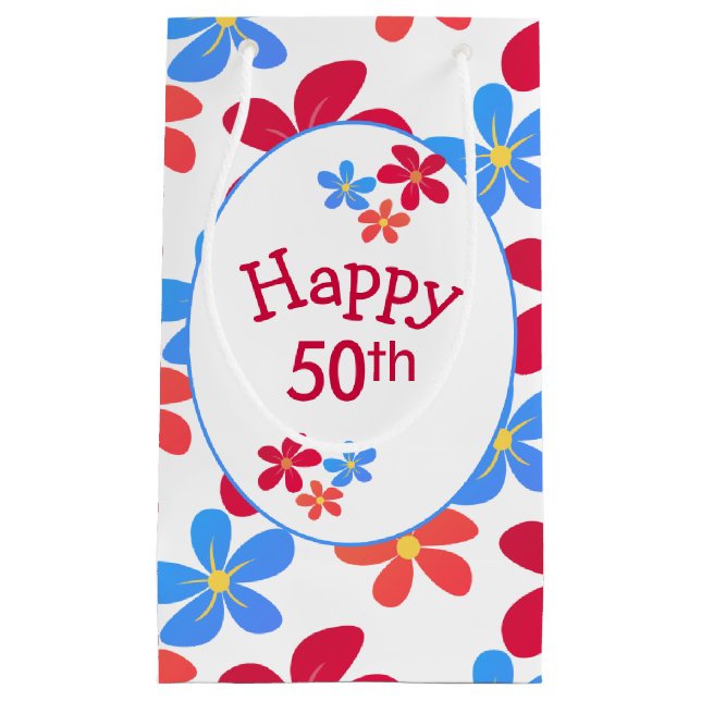50:e födelsedagens Daisy på vit (Framsidan)